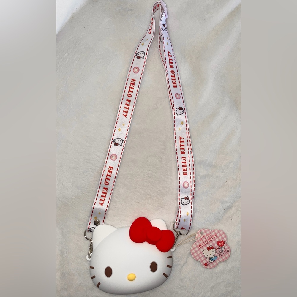 Sanrio Hello Kitty White and Red Jelly Crossbody Bag for Kids